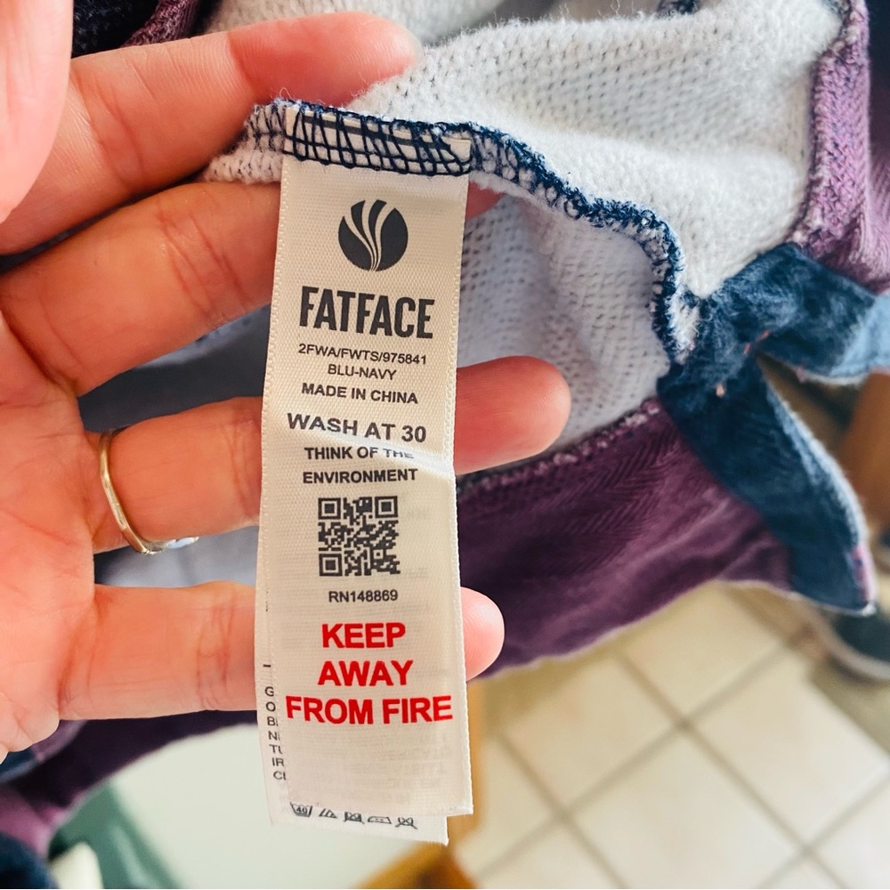 FatFace The Airlie Colour Block Half-Zip Sweatshirt Size 4 - Picture 7 of 7